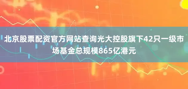 北京股票配资官方网站查询光大控股旗下42只一级市场基金总规模865亿港元